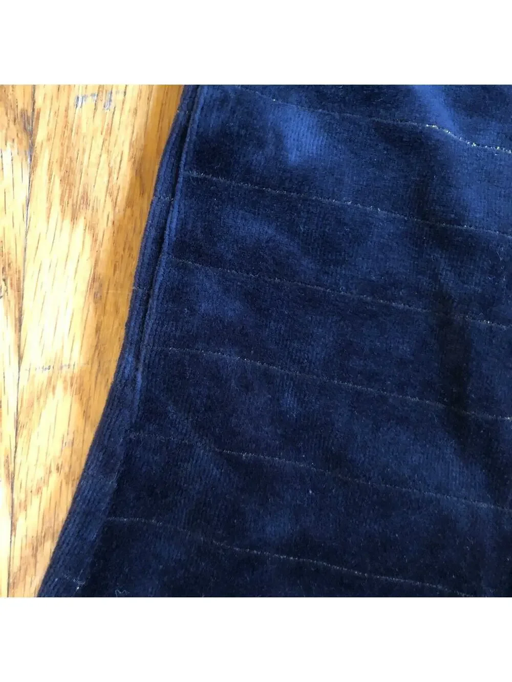Frenchie NWOT Girl's Navy Velour Gold Metallic Striped Pants Size 4T